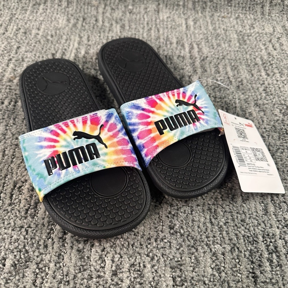 Puma Women's Cool Cat Tie Dye Slide Sandals 380793-02 Size 6 brand new